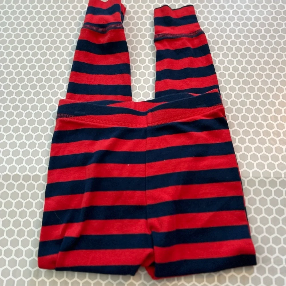GAP Red and Navy Striped Long Sleeve Pajama Set Size 8
